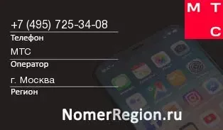 Кто звонил с 4957253408 - регион и оператор